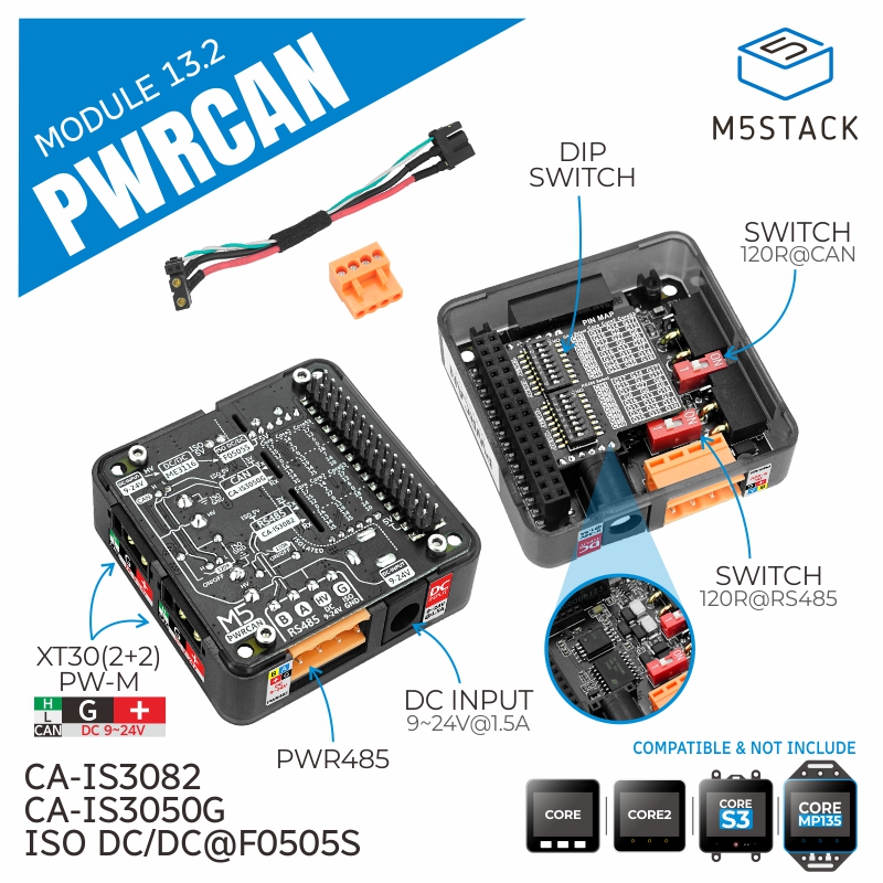 M5Stack - Modulo PWRCAN ufficiale 13.2 M5Stack con