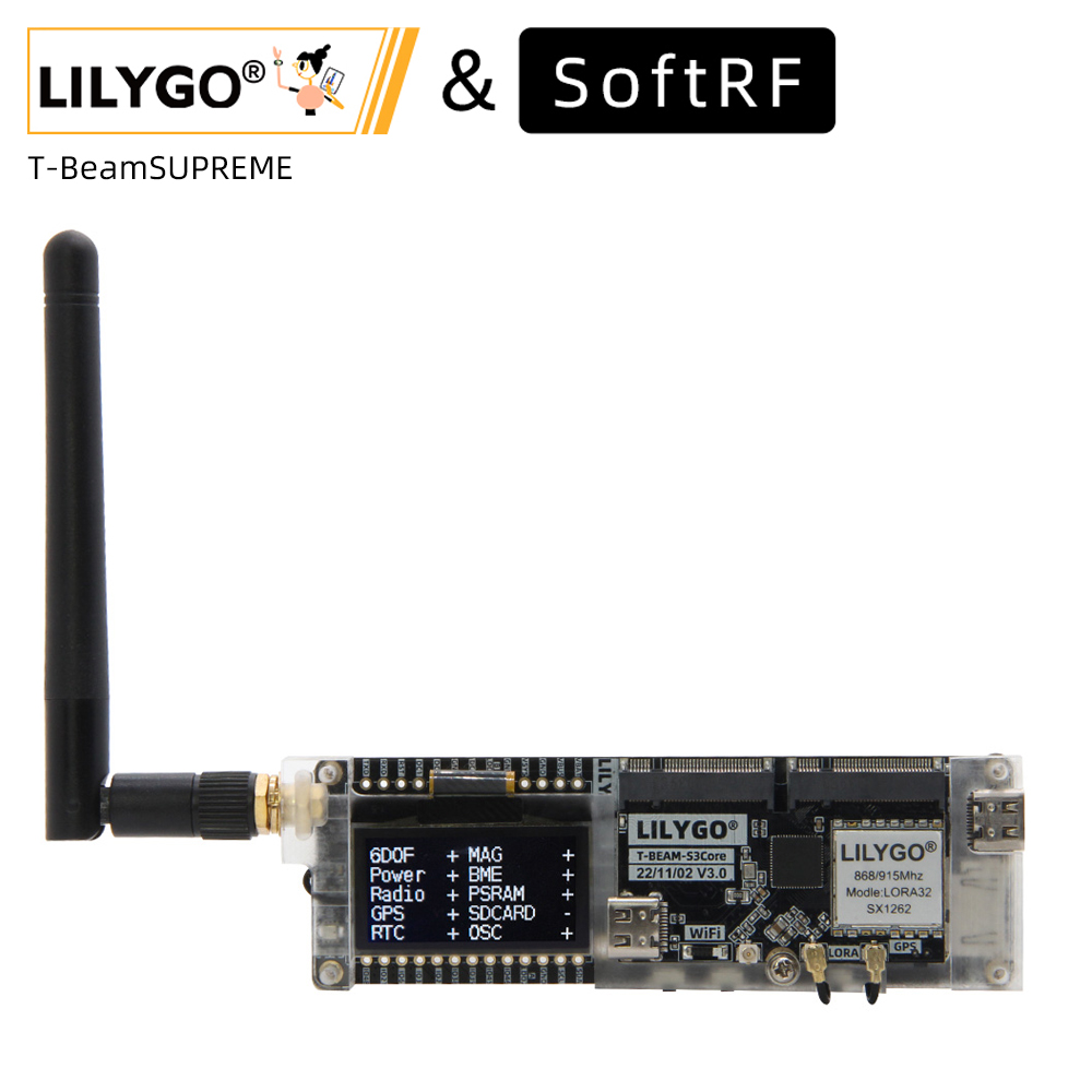 Lolin S3 - LILYGO® SoftRF T-Beam SUPREME Scheda di
