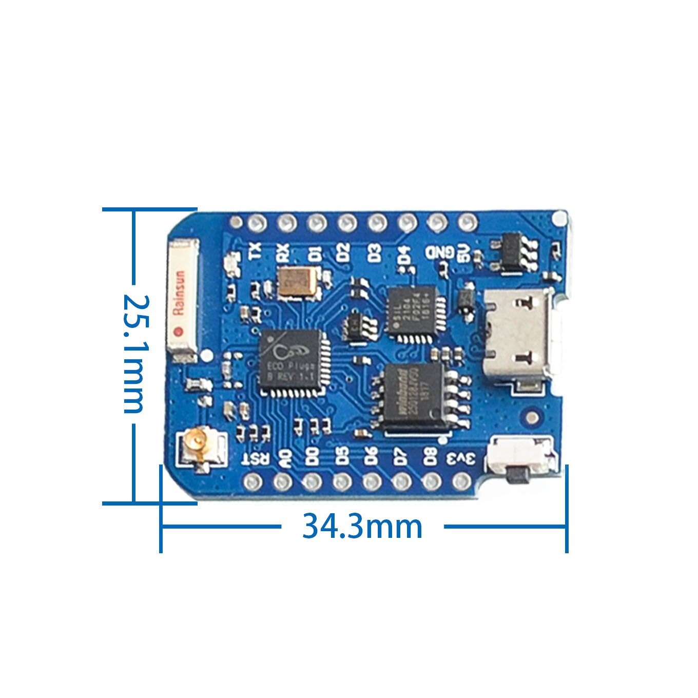 WEMOS D1 Mini Pro 4M 16M byte  - Wemos D1 recensione e prezzo