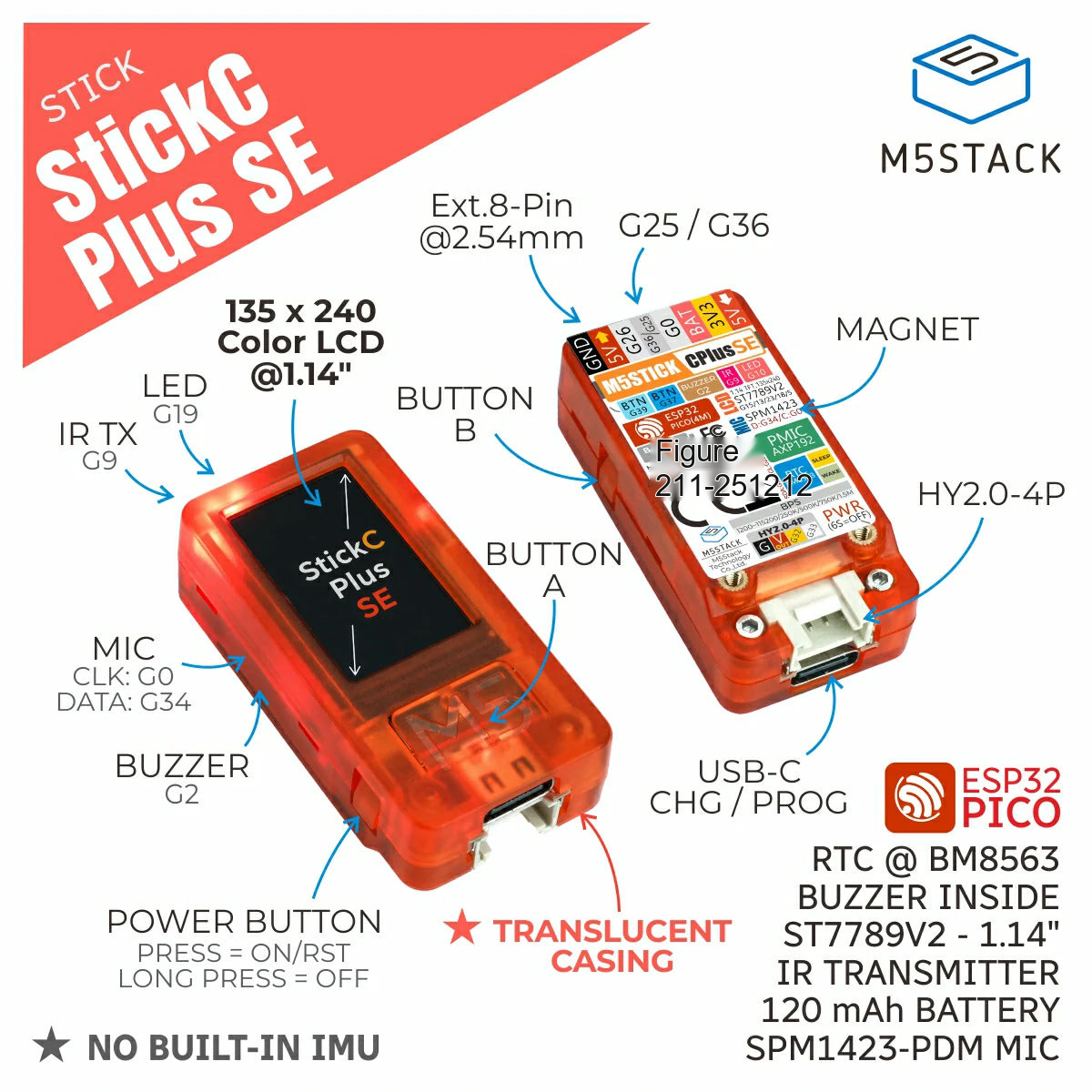 M5Stack M5StickC PLUS SE ESP32 - M5Stickc recensione e prezzo